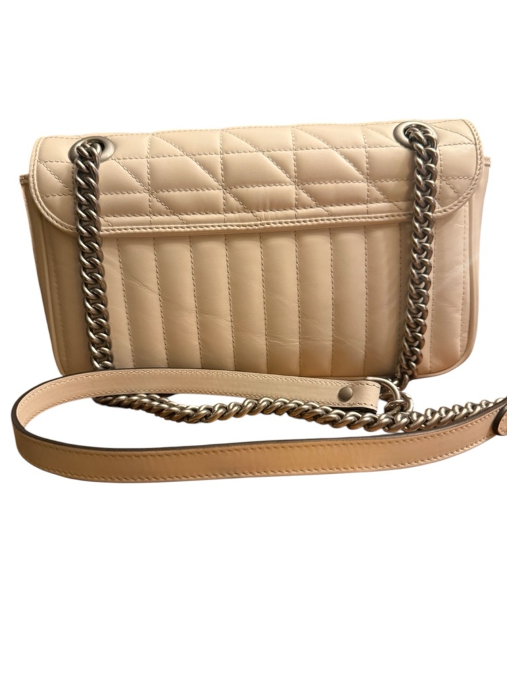 Gucci Beige Quilted GG Aria Chain Crossbody Bag - Picture 2 of 4